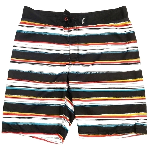 𝅺3/$20 Mambo Australia Striped Board Shorts - Picture 1 of 7